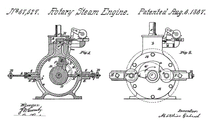 Gabriel Rotary Engine: 1867