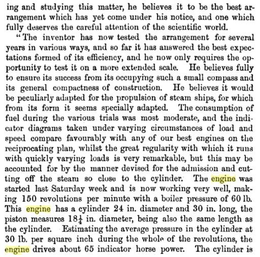 Hall's Rotary Engine: 1866