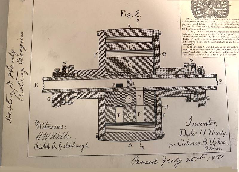 Hardy rotary steam engine