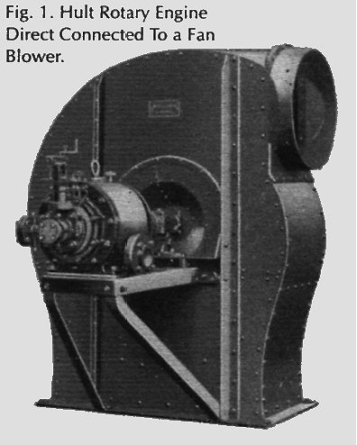 The Hult engine coupled to a blower