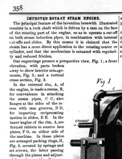 Inman Rotary Engine: 1873