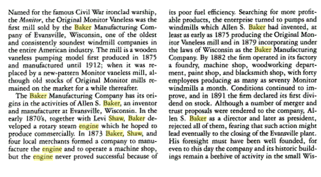 Shaw & Baker Rotary Engine: 1872